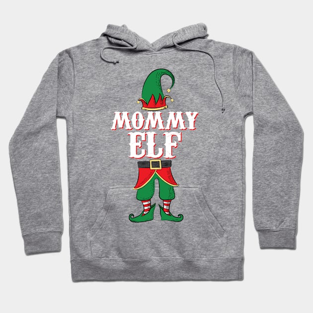 Womens Mommy Elf - His and Her Elf Costume graphic Hoodie by Vector Deluxe